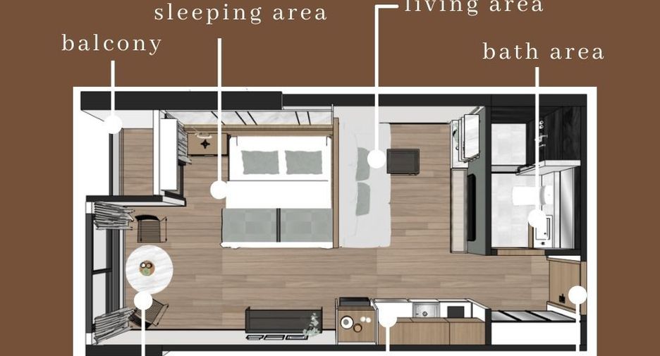 For rent 1 bed apartment in Khlong Toei, Bangkok