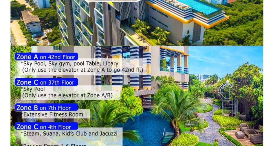 Condo en alquiler de 1 habitaciones en Bang Lamung, Chonburi