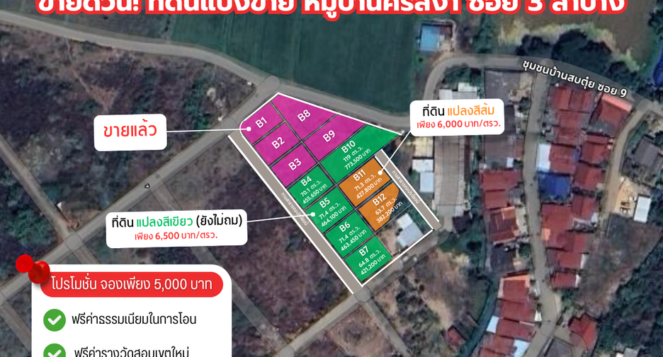 Terreno en venta en Mueang Lampang, Lampang