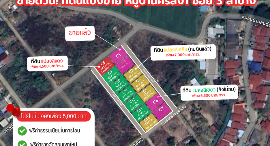 Terreno en venta en Mueang Lampang, Lampang