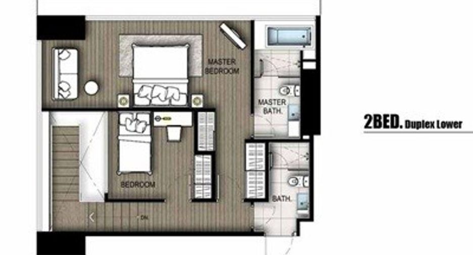 For rent そして for sale 2 ベッドルーム condo in Watthana, Bangkok