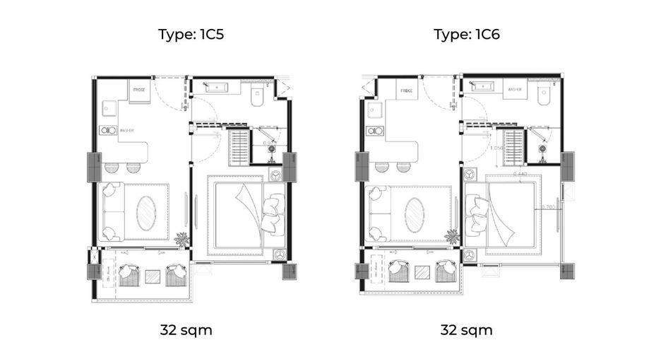 Condo en venta de 1 habitaciones en Jomtien, Pattaya