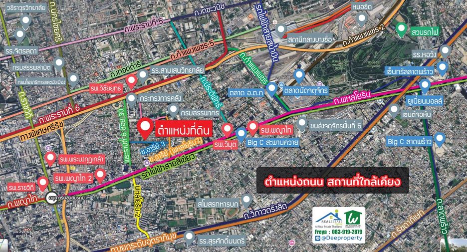 For sale land in Phaya Thai, Bangkok