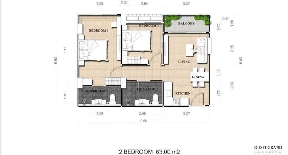 Продажа 1 кровать кондо в Банг Ламунг, Чонбури