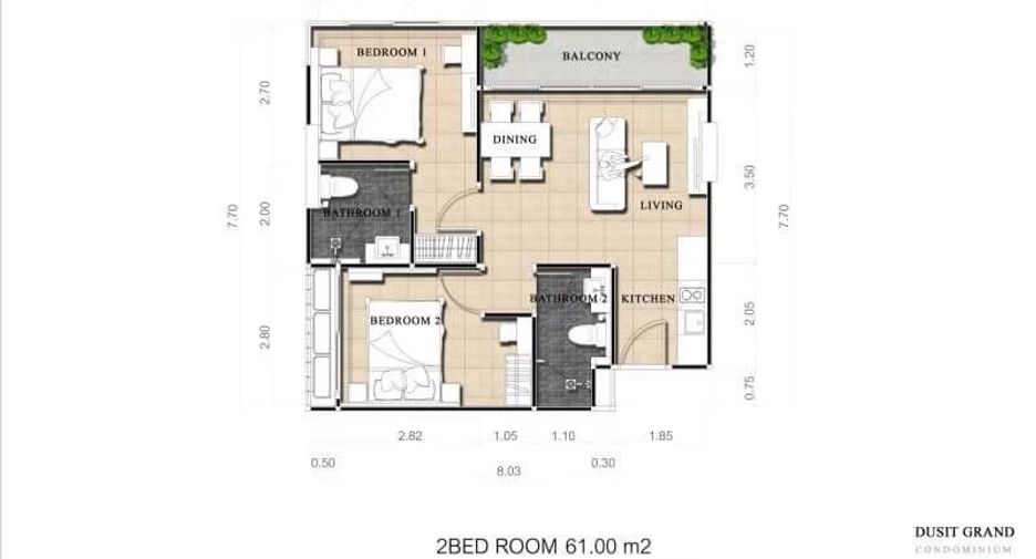 Продажа 1 кровать кондо в Банг Ламунг, Чонбури
