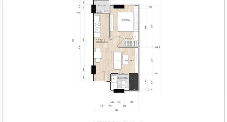 Condo en venta de 1 habitaciones en Bang Lamung, Chonburi