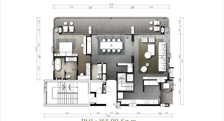 For sale 4 bedrooms condo in Na Jomtien, Pattaya
