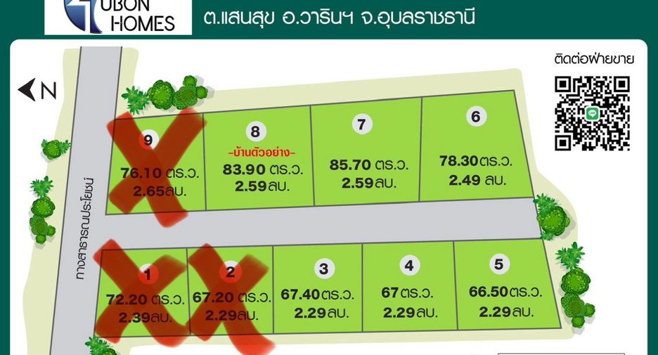For sale 3 ベッドルーム house in Warin Chamrap, Ubon Ratchathani