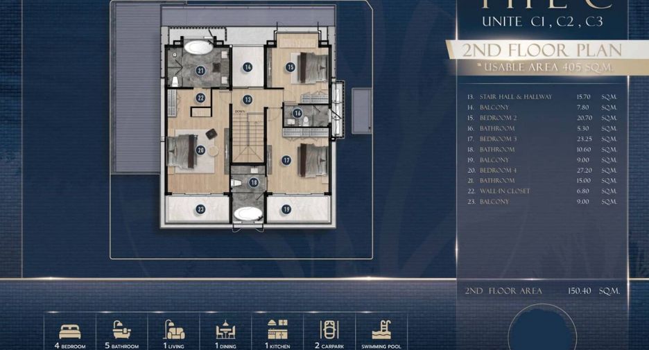 Villa en venta de 4 habitaciones en Sattahip, Chonburi