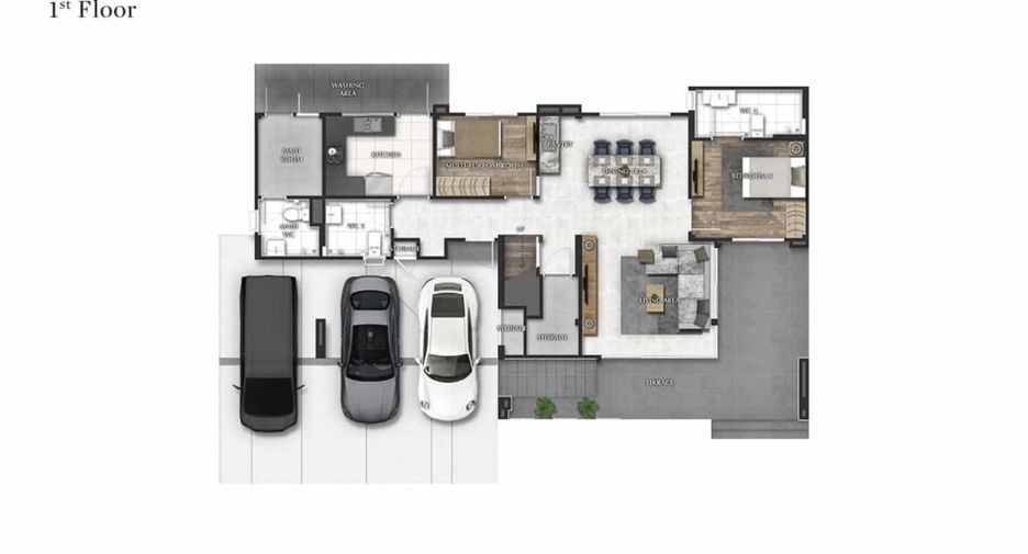 For rent 4 bed house in Bang Phli, Samut Prakan