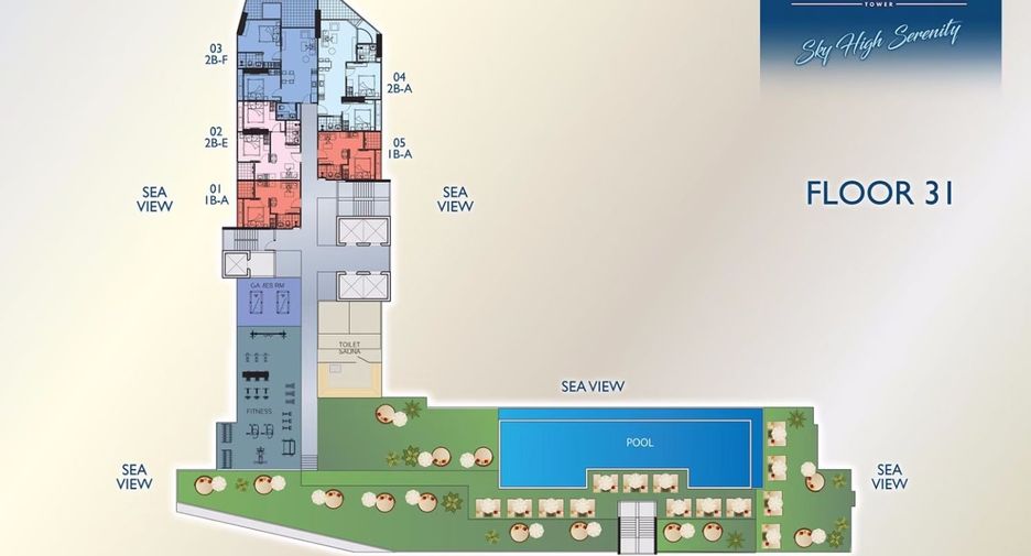 À vendre 1 chambre condo à Bang Lamung, Chonburi