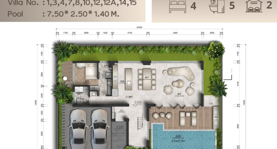 Villa en venta de 4 habitaciones en Bang Lamung, Chonburi
