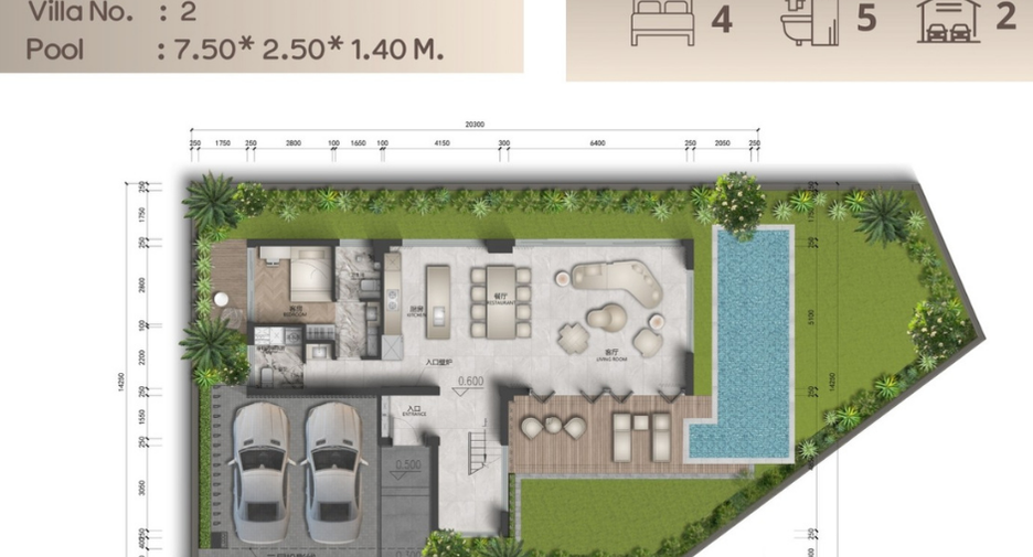 Villa en venta de 4 habitaciones en Bang Lamung, Chonburi