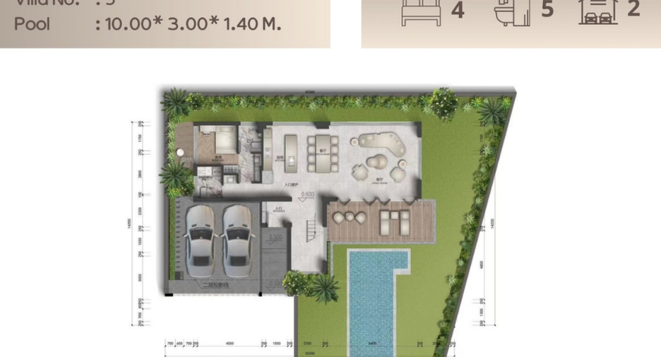 Villa en venta de 4 habitaciones en Bang Lamung, Chonburi