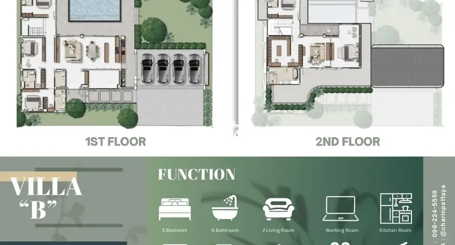 For sale 4 ベッドルーム house in Bang Lamung, Chonburi
