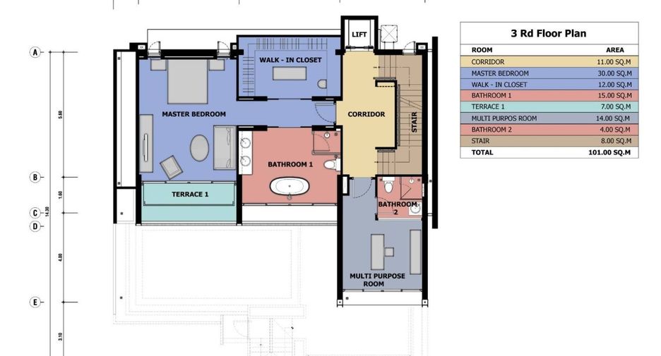 Casa en alquiler de 4 habitaciones en Watthana, Bangkok