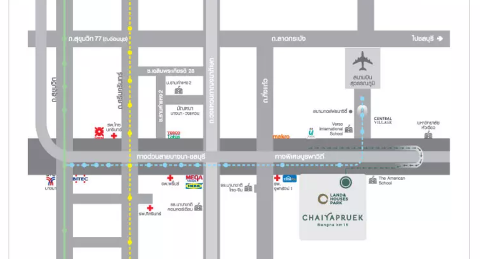 ขาย 3 ห้องนอน บ้านเดี่ยว ใน บางพลี, สมุทรปราการ