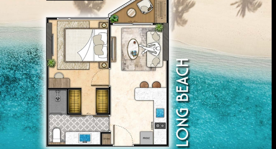 Condo en venta de 1 habitaciones en Jomtien, Pattaya