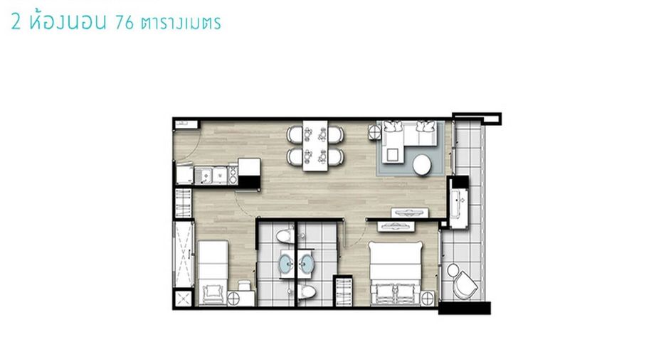 Condo en venta de 2 habitaciones en Hua Hin, Prachuap Khiri Khan