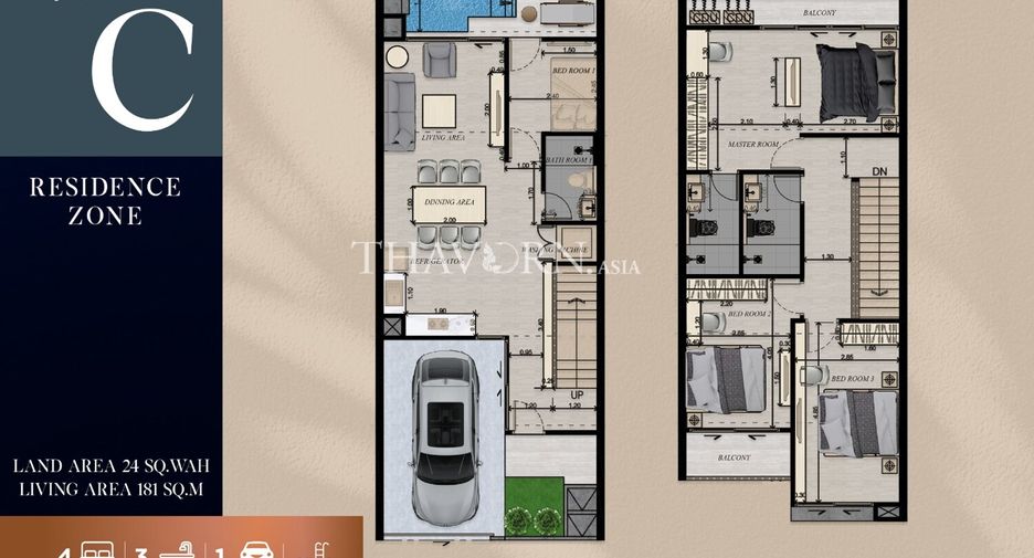 For sale 4 bedrooms house in Bang Lamung, Chonburi