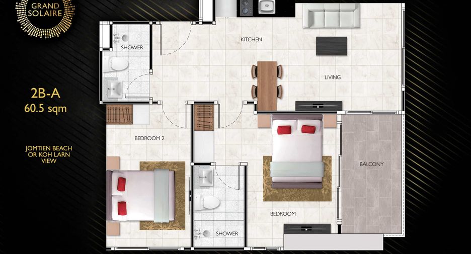 For sale 2 bed condo in South Pattaya, Pattaya