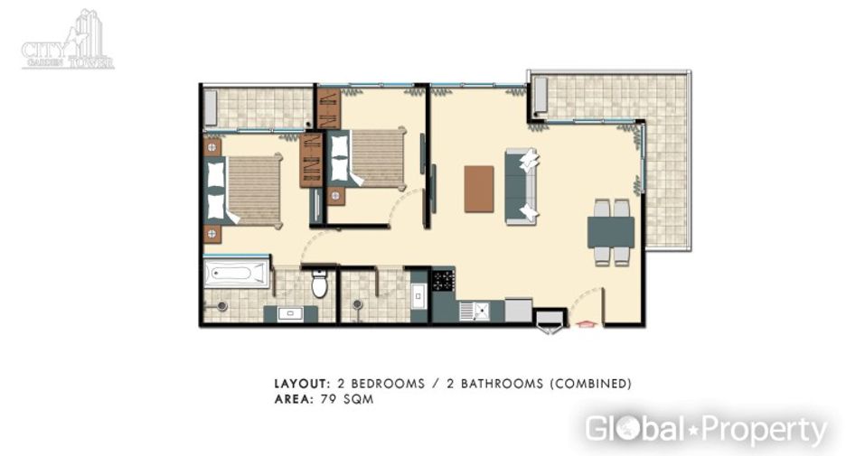 For sale 1 bed condo in Bang Lamung, Chonburi