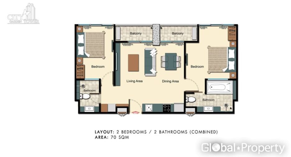 For sale 1 bed condo in Bang Lamung, Chonburi