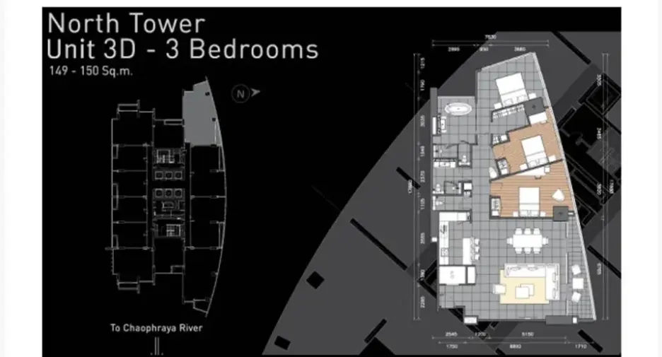 For sale 3 bedrooms condo in Sathon, Bangkok