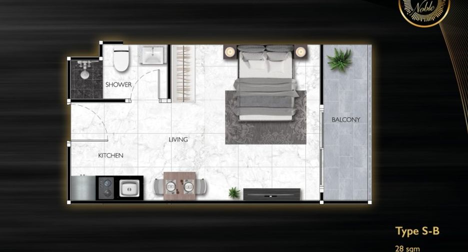 For sale studio condo in Bang Lamung, Chonburi