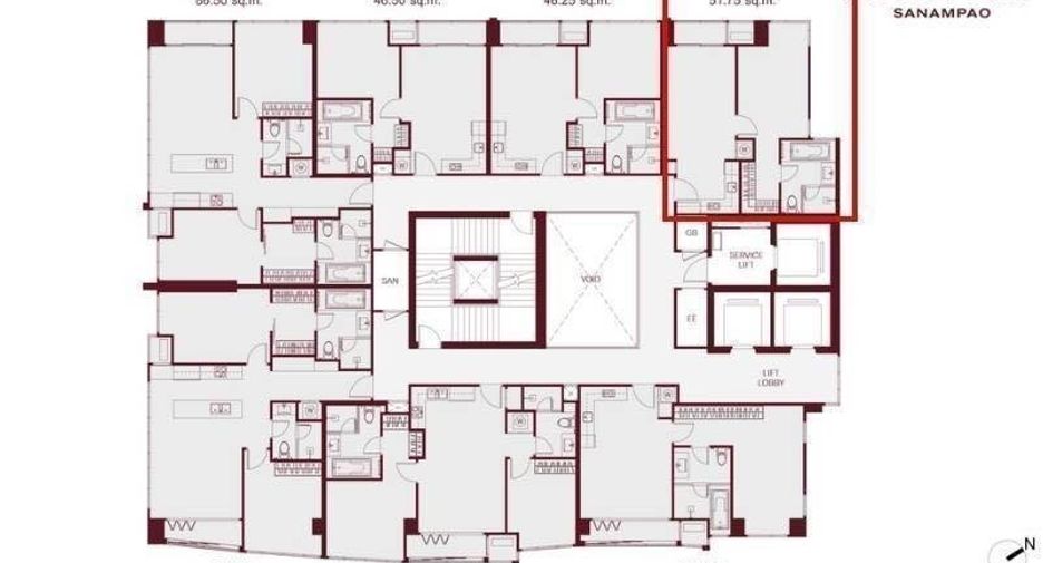 Wohnung zum Kauf mit 1 Zimmer in Phaya Thai, Bangkok