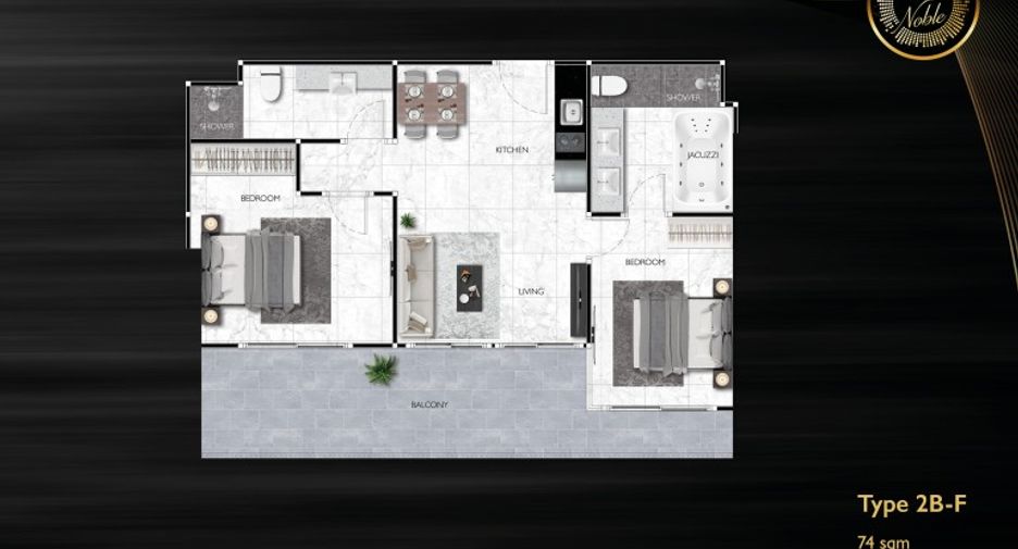 For sale 2 bedrooms condo in Bang Lamung, Chonburi