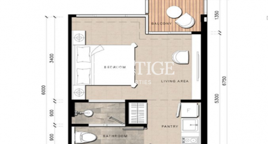 For sale スタジオ condo in Jomtien, Pattaya