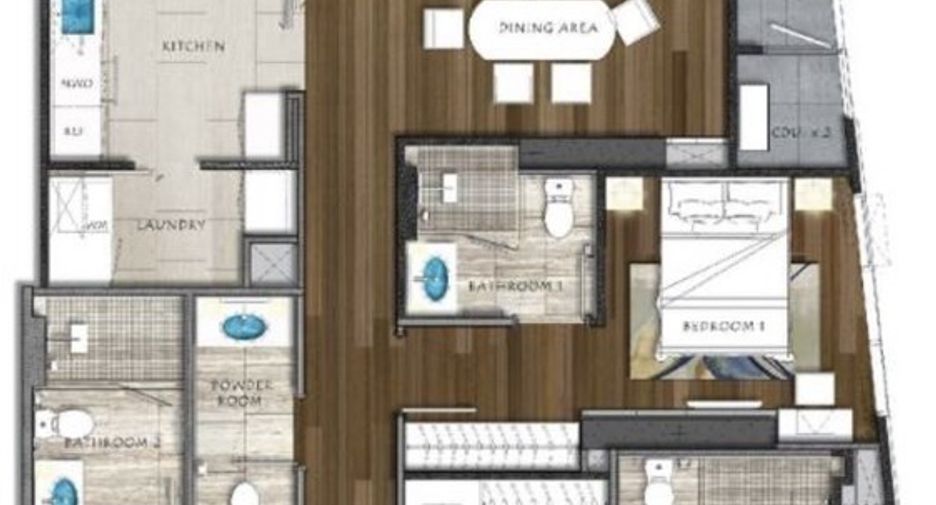 À louer et à vendre 3 chambres condo à Khlong Toei, Bangkok