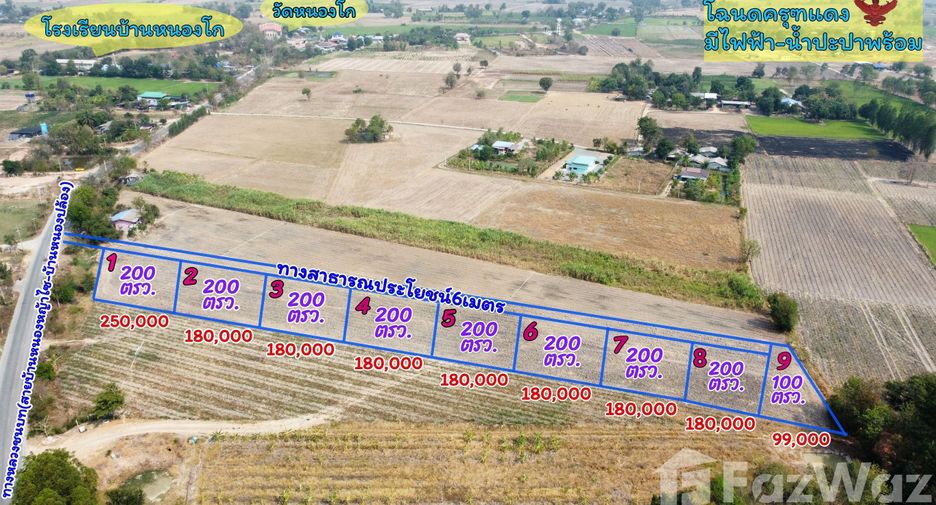 For sale land in Nong Ya Sai, Suphan Buri