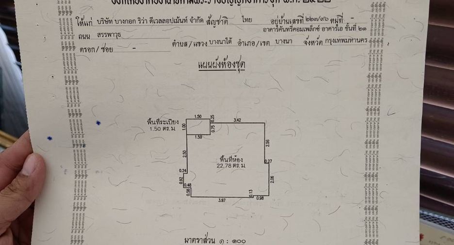 For sale studio condo in Mueang Nonthaburi, Nonthaburi
