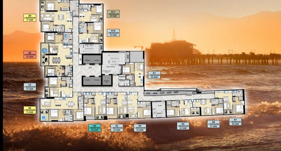 Condo en venta de 1 habitaciones en Bang Lamung, Chonburi
