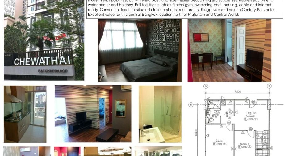 For sale 2 bed condo in Ratchathewi, Bangkok