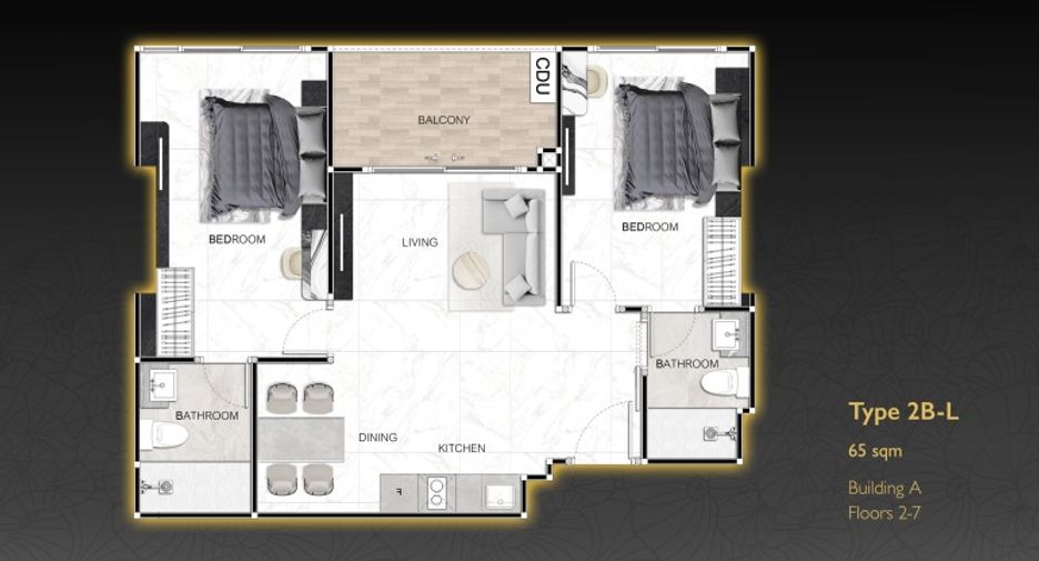 Wohnung zum Kauf mit 2 Zimmer in South Pattaya, Pattaya
