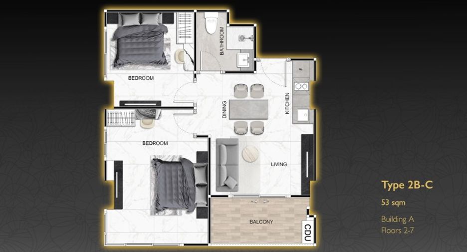 Wohnung zum Kauf mit 2 Zimmer in South Pattaya, Pattaya