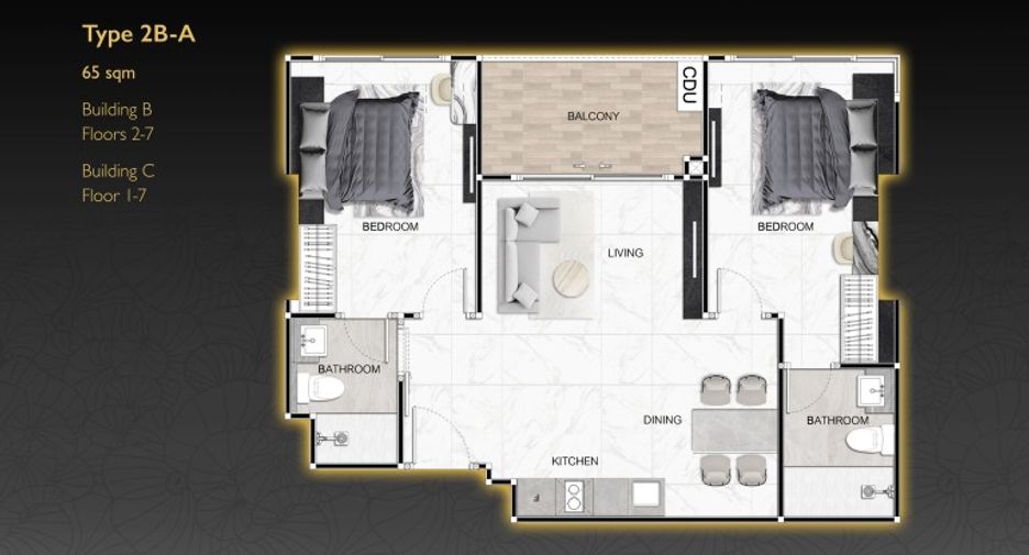 Wohnung zum Kauf mit 2 Zimmer in South Pattaya, Pattaya