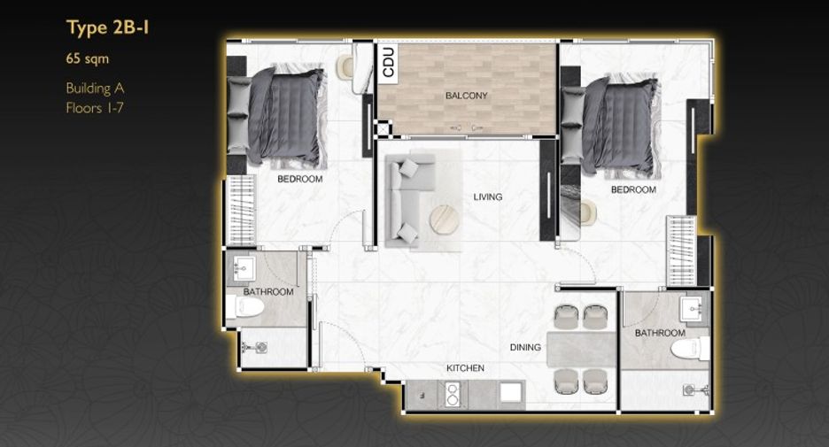 Wohnung zum Kauf mit 2 Zimmer in South Pattaya, Pattaya