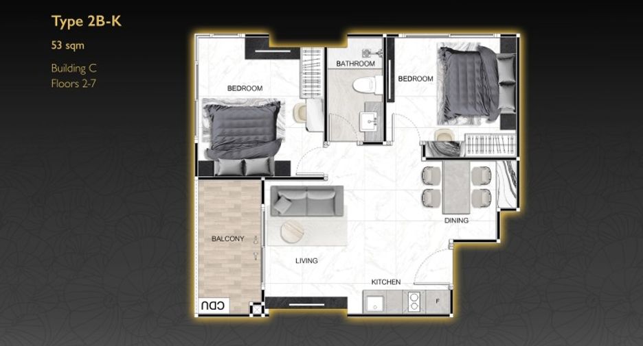 Wohnung zum Kauf mit 2 Zimmer in South Pattaya, Pattaya