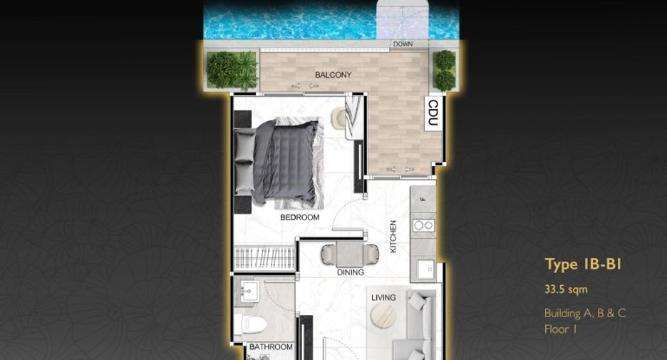 For sale 1 bed condo in South Pattaya, Pattaya