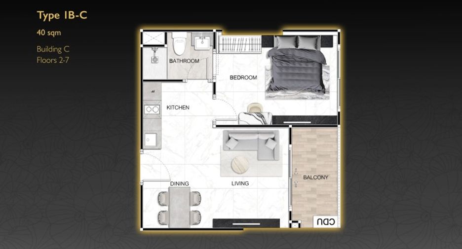 For sale 1 bed condo in South Pattaya, Pattaya