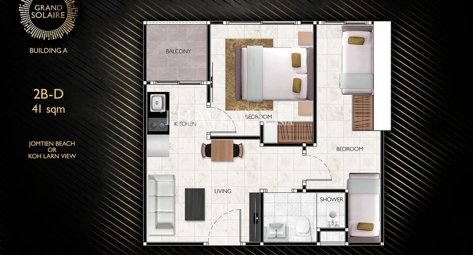 For sale 2 bed condo in South Pattaya, Pattaya