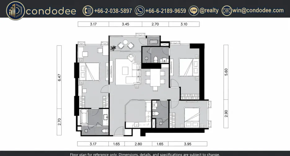 À vendre 3 chambres condo à Sathon, Bangkok
