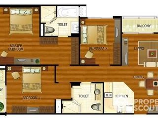For rent 3 bed apartment in Khlong Toei, Bangkok