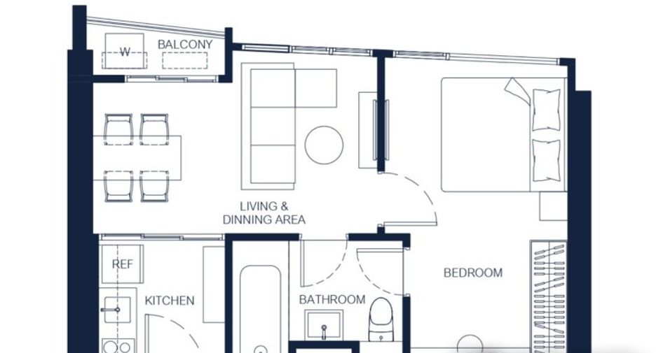 À vendre 1 chambre condo à Bang Lamung, Chonburi
