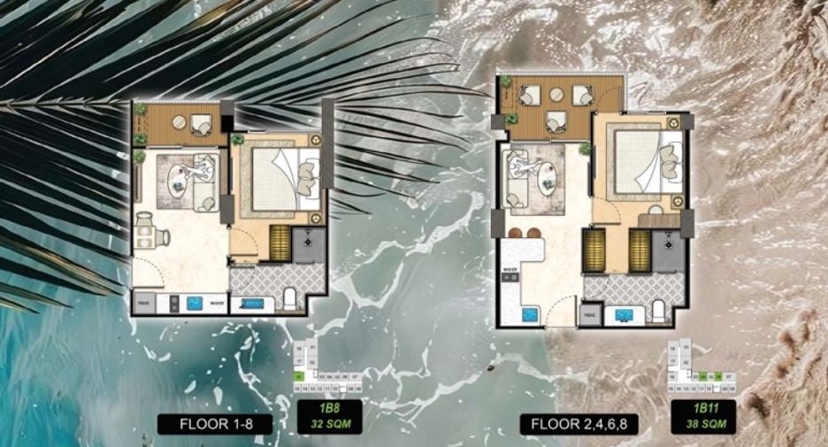 For sale 1 bed condo in Bang Lamung, Chonburi
