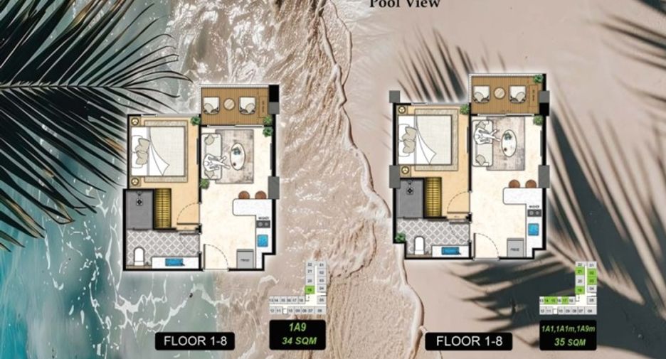 For sale 1 bed condo in Bang Lamung, Chonburi